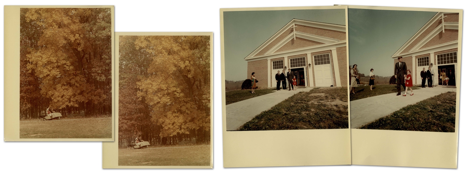 Photo Album of the Kennedy Family, With 16 Photos of Their Last Trip to Atoka, Virginia in November 1963 -- Housed in White House Photographer Cecil Stoughton's Personal Red Leather Binder